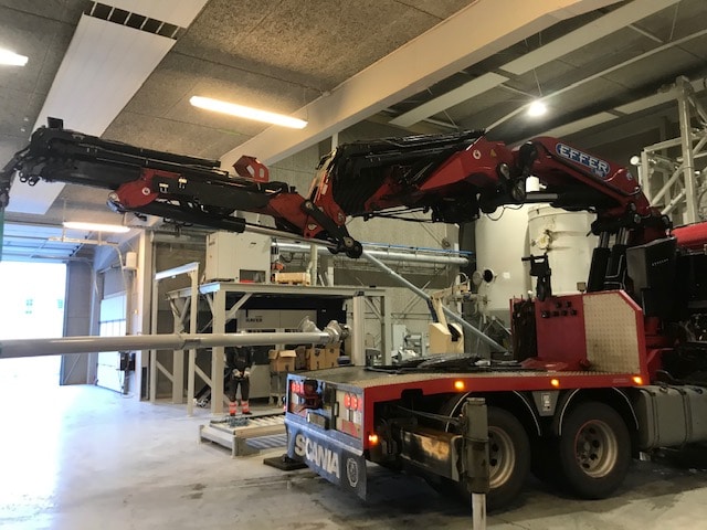Stort projekt på en fabrik.